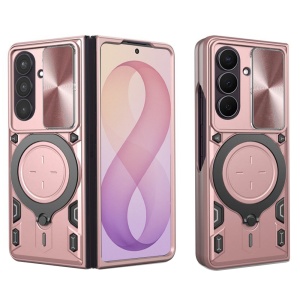 Husa pentru Samsung Galaxy Z Fold8 Ultra / Z Fold 7, Inel Magnetic, Protectie Camera, set cu sticker, CamGuard Pro, Roz auriu