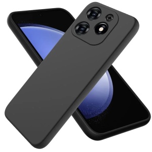 Husa pentru Tecno Spark 20 din Silicon Catifelat, Protectie Premium, Skyddar SoftElegance - Negru