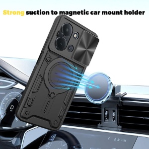 Husa pentru Xiaomi 15T Pro, SKYDDAR INNOVATION, CamGuard Pro, Inel Magnetic, Protectie Camera, set cu sticker, Negru - Img 3