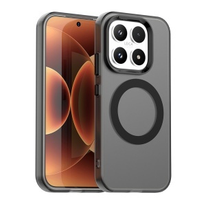 Husa pentru Xiaomi 17, MagSafe, Antisoc, Margini ridicate, Mat, set cu sticker, CandyCase, Negru