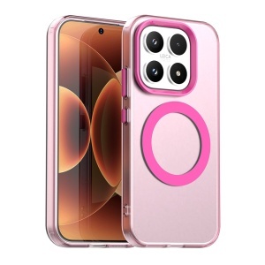 Husa pentru Xiaomi 17, MagSafe, Antisoc, Margini ridicate, Mat, set cu sticker, CandyCase, Roz