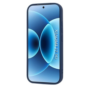 Husa pentru Xiaomi 17, SKYDDAR INNOVATION, din Silicon Catifelat, SoftElegance, set cu sticker, Bleumarin - Img 2