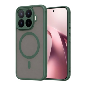 Husa pentru Xiaomi 17T Finisaje Premium, Antisoc, Magsafe, set cu sticker, HaloFrost MagSafe II, Verde