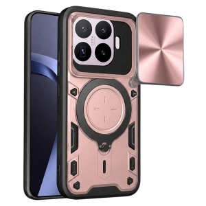 Husa pentru Xiaomi 17T Pro, Inel Magnetic, Protectie Camera, set cu sticker, CamGuard Pro, Roz auriu