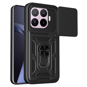 Husa pentru Xiaomi 17T Pro, protectie camere, Inel magnetic, set cu sticker, CamShield, Negru