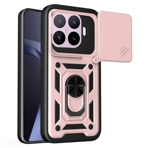 Husa pentru Xiaomi 17T Pro, protectie camere, Inel magnetic, set cu sticker, CamShield, Roz