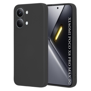Husa pentru Xiaomi Poco X8 Pro Max din Silicon Catifelat, Antisoc, set cu sticker, SoftElegance, Negru