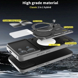 Husa pentru Xiaomi Poco X8 Pro Max, Inel Magnetic, Protectie Camera, set cu sticker, CamGuard Pro, Negru - Img 4