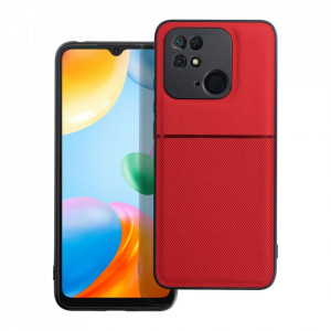 Husa pentru Xiaomi Redmi 10C din silicon, anti soc, flexibila, set cu sticker, Noble, Rosu
