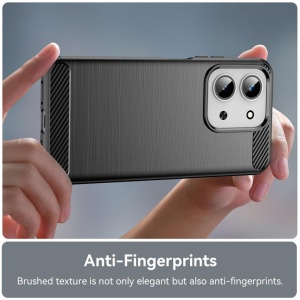 Husa pentru Xiaomi Redmi 15C 4G, , din Silicon Slim, cu textura Fibra Carbon, Skyddar Carbon Silicone, set cu sticker, Negru - Img 2