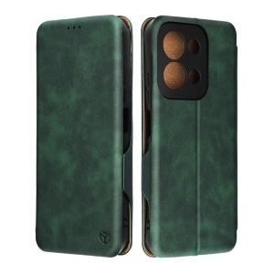 Husa pentru Xiaomi Redmi 15C 4G, SKYDDAR INNOVATION, Safe Wallet tip carte din Piele Ecologica, Suport Carduri, Inchidere Magnetica, set cu sticker, Verde - Img 6