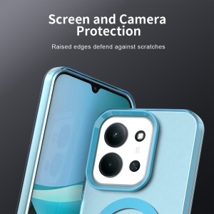 Husa pentru Xiaomi Redmi 15C 5G, MagSafe, Antisoc, set cu sticker, CandyCase, Albastru - Img 3