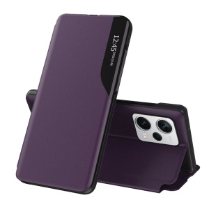 Husa pentru Xiaomi Redmi Note 12 Pro 5G / Poco X5 Pro, tip carte, set cu sticker, eFold, Mov