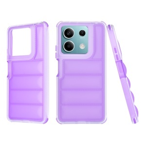 Husa pentru Xiaomi Redmi Note 13 5G, anti soc, margini ridicate, design modern, set cu sticker, wave shield, Mov