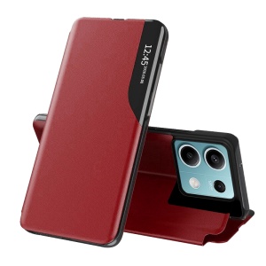 Husa pentru Xiaomi Redmi Note 13 5G, tip carte, set cu sticker, eFold, Rosu