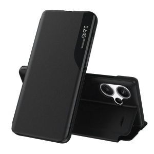 Husa pentru Xiaomi Redmi Note 13 Pro+ 5G, tip carte, set cu sticker, eFold, Negru