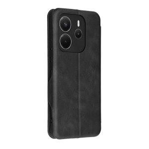 Husa pentru Xiaomi Redmi Note 14 4G (163.25 x 76.55 x 8.16mm), SKYDDAR INNOVATION, Pocket Safe, tip carte din Piele Ecologica, Suport Carduri, Inchidere Magnetica, set cu sticker, Negru - Img 5