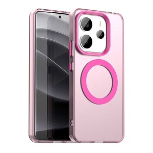 Husa pentru Xiaomi Redmi Note 14 4G (Standard), MagSafe, Antisoc, set cu sticker, CandyCase, Roz