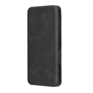 Husa pentru Xiaomi Redmi Note 14 Pro 4G / Poco F7, SKYDDAR INNOVATION, Pocket Safe, tip carte din Piele Ecologica, Suport Carduri, Inchidere Magnetica, set cu sticker, Negru - Img 4