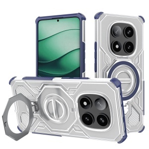 Husa pentru Xiaomi Redmi Note 14 Pro 5G / Poco X7, Antisoc, SKYDDAR INOVATION, Carbon Shield PRO, Magsafe, set cu sticker, Albastru