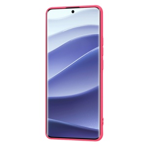 Husa pentru Xiaomi Redmi Note 14 Pro / Poco X7 din Silicon Catifelat, Protectie Premium, Skyddar SoftElegance - Fucsia - Img 4