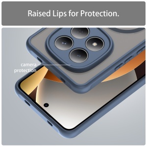 Husa pentru Xiaomi Redmi Note 15 Pro 4G, SKYDDAR INNOVATION, HaloFrost MagSafe II, Antisoc, set cu sticker, Bleumarin - Img 4