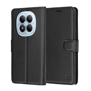 Husa pentru Xiaomi Redmi Note 15 Pro 4G, SKYDDAR INNOVATION, Leather Folio tip Carte, cu Portofel Interior, Finisaje Premium, set cu sticker, Negru