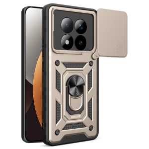 Husa pentru Xiaomi Redmi Note 15 Pro+ 5G / Poco M8 Pro 5G, SKYDDAR INNOVATION, CamShield, Inel magnetic, set cu sticker, Auriu