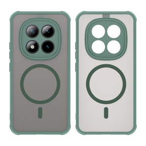 Husa pentru Xiaomi Redmi Note 15 Pro+ 5G / Poco M8 Pro 5G, SKYDDAR INNOVATION, HaloFrost MagSafe II, Antisoc, set cu sticker, Verde - Img 2