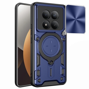 Husa pentru Xiaomi Redmi Note 15 Pro+ 5G, SKYDDAR INNOVATION, CamGuard Pro, Inel Magnetic, Protectie Camera, set cu sticker, Albastru