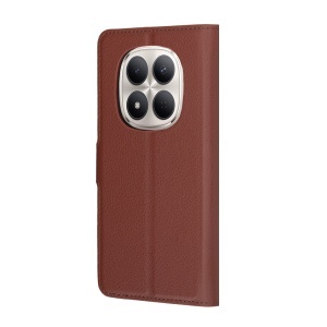 Husa pentru Xiaomi Redmi Note 15 Pro 5G, SKYDDAR INNOVATION, Leather Folio tip Carte, cu Portofel Interior, Finisaje Premium, set cu sticker, Maro - Img 8