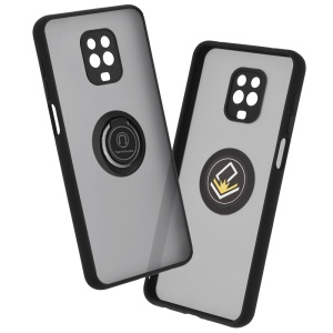 Husa pentru Xiaomi Redmi Note 9 Pro / Redmi Note 9S / Redmi Note 9 Pro Max, SKYDDAR INNOVATION, Glinth cu Inel Rotativ 360° Magnetic, Negru, set cu sticker  - Img 11