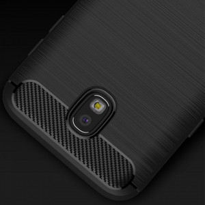 Husa Samsung Galaxy J7 2017 din silicon, Slim, cu textura Fibra Carbon - Negru - Img 6