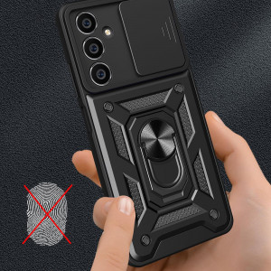 Husa Samsung Galaxy S23 FE cu inel magnetic, Techsuit CamShield - Negru - Img 3