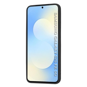 Husa Samsung Galaxy S25 FE din Silicon Catifelat, SoftElegance, set cu sticker, Negru - Img 2