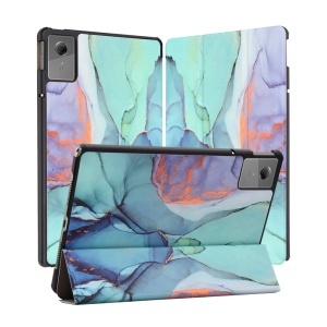 Husa tableta pentru Lenovo Idea Tab 11 / Tab K11 Gen 2 cu suport Multi-Unghi și functie Sleep/Wake, FoldPro, Green time, set cu sticker