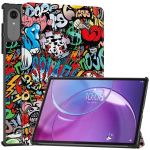 Husa tableta pentru Lenovo Idea Tab Pro Gen 2 cu suport Multi-Unghi și functie Sleep/Wake, FoldPro, Urban vibe, set cu sticker
