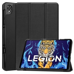 Husa tableta pentru Lenovo Legion Tab Gen 5 cu suport Multi-Unghi și functie Sleep/Wake, FoldPro, Negru, set cu sticker
