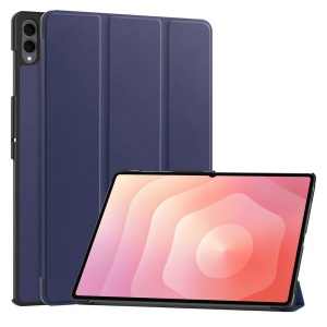 Husa tableta pentru Samsung Galaxy Tab S11 Ultra, SKYDDAR INNOVATION, cu suport Multi-Unghi si functie Sleep/Wake, FoldPro, Albastru, set cu sticker