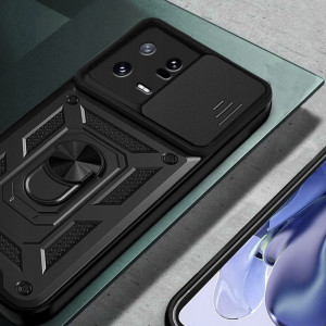 Husa Xiaomi 13 cu inel magnetic, Techsuit CamShield - Negru - Img 3
