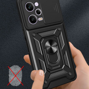 Husa Xiaomi Redmi Note 12 Pro 5G / Poco X5 Pro cu inel magnetic, Techsuit CamShield - Negru - Img 5