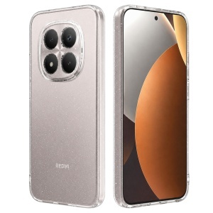 Husa Xiaomi Redmi Note 15 Pro 5G din Silicon TPU cu Sclipici, Design Elegant, set cu sticker, SparkleSkin, Transparenta