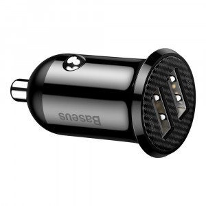 Incarcator Auto 2x USB, 4.8A - Baseus (CCALLP-01) - Black - Img 3