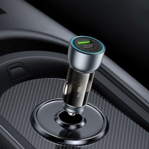 Incarcator auto, USB si Type-C, 30W, Fast Charging, Yesido, Negru - Img 5