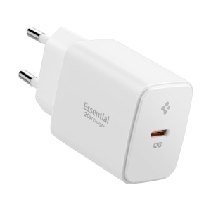 Incarcator Priza, 20W, Type-C, GaN, Fast Charging. Spigen Essential EE201EU, Alb