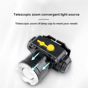Lanterna Cap LED T6, Techsuit (HL-A-05) - Negru - Img 3