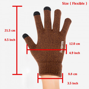 Manusi Tocuhscreen din lana, unisex, iWarm ST0005 - Albastru - Img 7