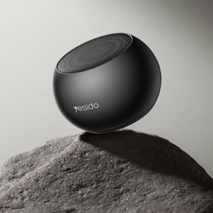Mini Boxa Portabila, Wireless Bluetooth 5.0, 3W, 300mAh, Aliaj Aluminiu, Yesido, Gri - Img 2