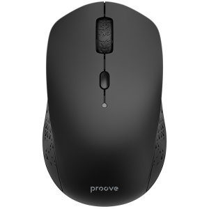 Mouse Wireless Standard 2.4GHz & Bluetooth, 6 Butoane, 800–1600 DPI, Alimentare 1x AA, Proove Sweeper, Negru