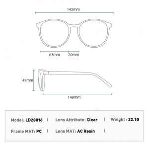 Ochelari calculator dama protectie lumina albastra, Cat Eye, Techsuit (PC28016-C1) - Negru - Img 7